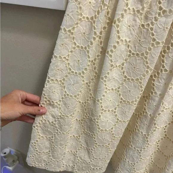 NWOT Anthropologie ANNA SUI 0 Dress GRANDE JATTE Eyelet Halter Cotton Floral - Picture 6 of 7